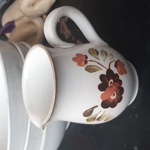 Vintage DENBY stoneware Serenade milk pitcher.